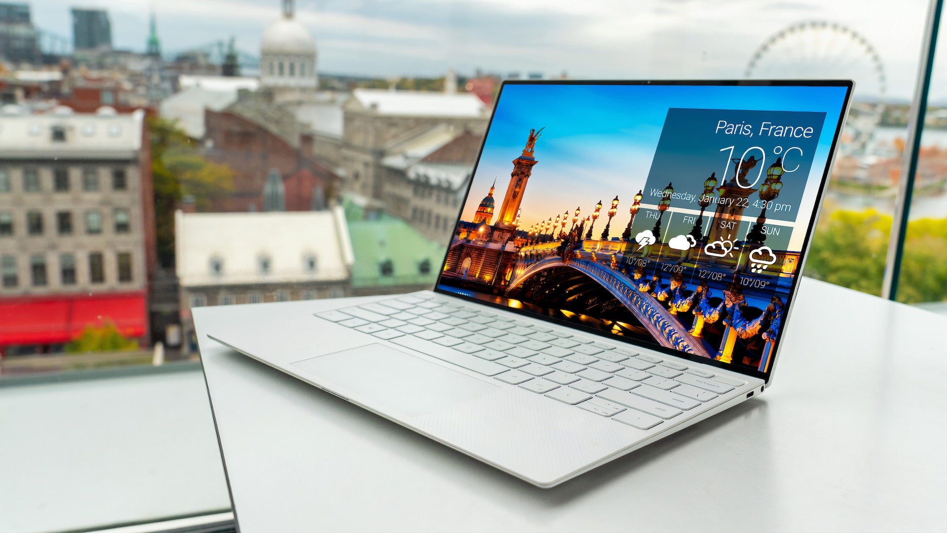 Dell Laptop against Aesthetic Background