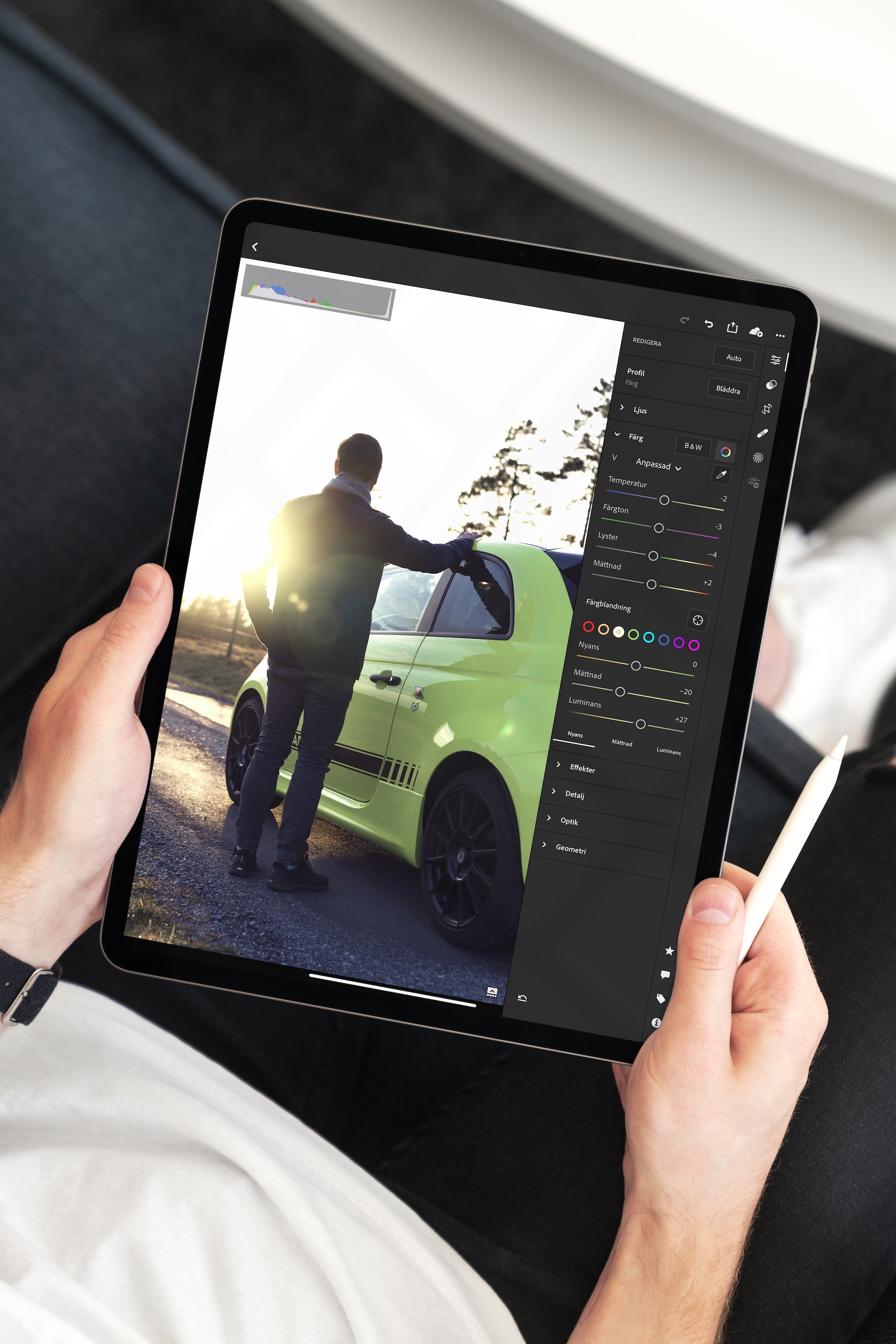 iPad Showing Photo Editing With Apple Pencil
